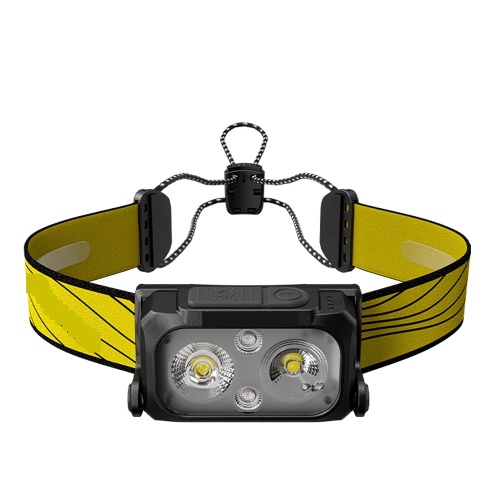 MyrRhe Ilumine la Oscuridad con la Linterna Frontal NU25 v2 Mejorada: 400 lúmenes, Fuentes de luz triples