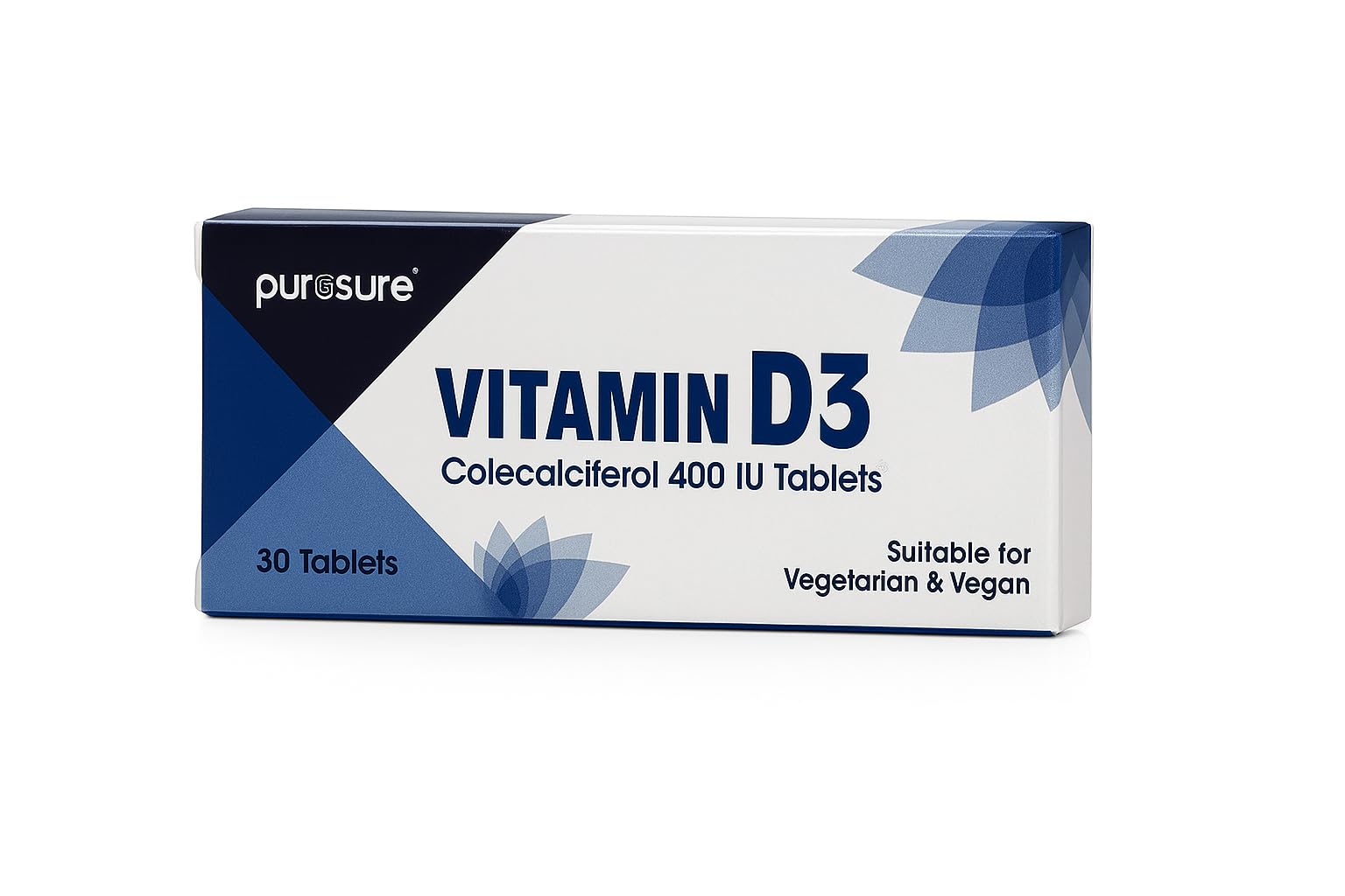 Vitamin D3 400 IU - 30 Tablets - High Potency, Easy to Swallow Pure Vitamin D Softgel Tablets- Vitamin D3 Supplements Helps Boost Health and Immune System