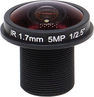 1.7mm 180° Wide Angle Board Lens, HD 5mp Fisheye View CCTV Wide Angle Camera for CCTV Cameras