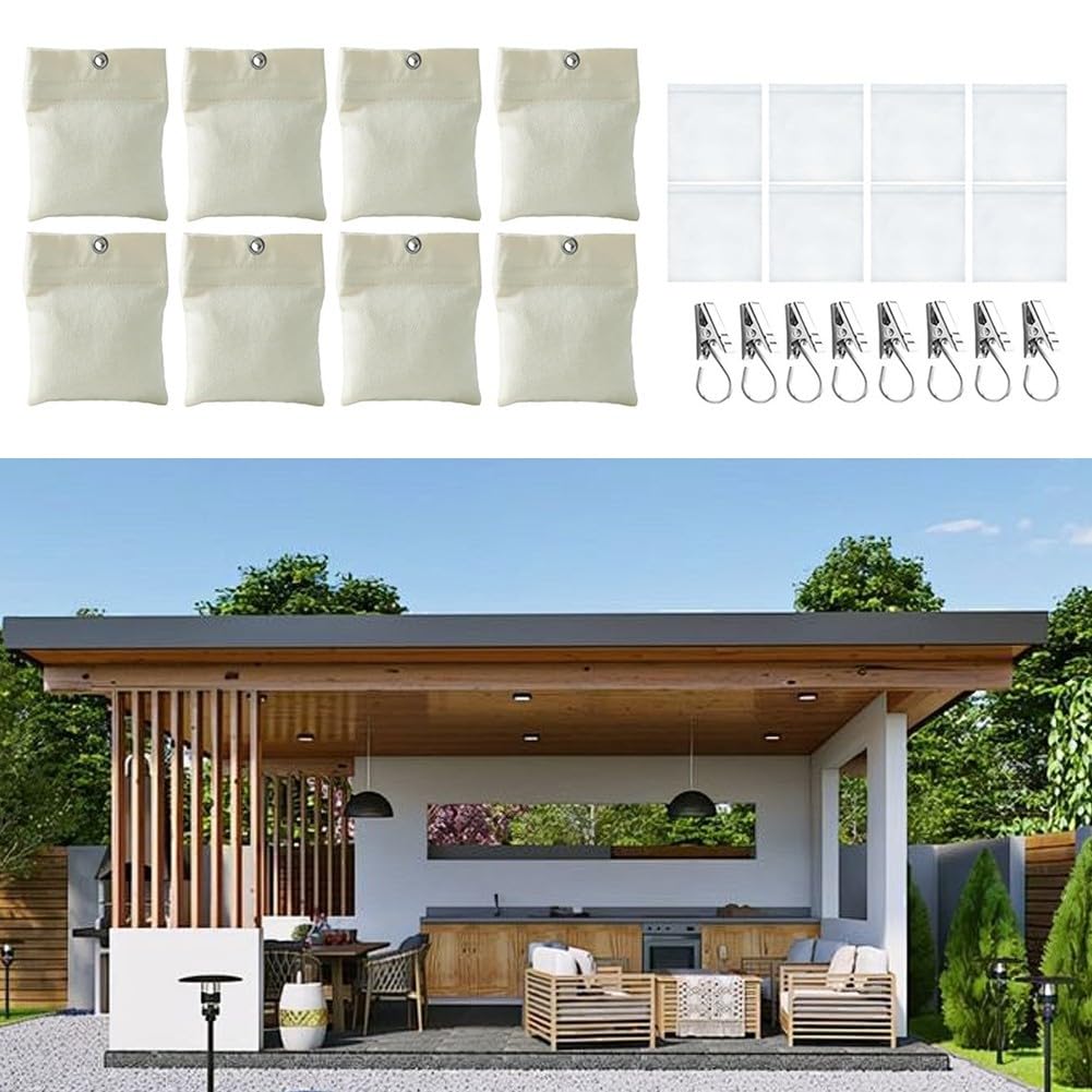 Lot De 4 Sacs Lestés Pour Rideaux D'extérieur - Sac De Sable Poids