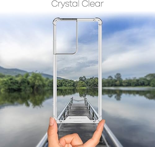 Miniatura 3 de GOOSPERY Funda protectora para Galaxy S21 Ultra (6.8 pulgadas), transparente con esquinas reforzadas, funda híbrida delgada a prueba de golpes
