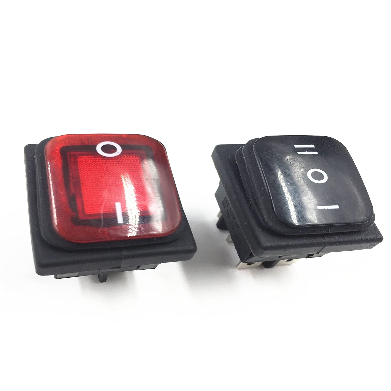 Interruttore a commutazione del Rocker della Barca a Scatto 4pin 2position, 6pin 3position AC250V / 16A AC125V / 20A (Color : Red 4Pin 2Post)