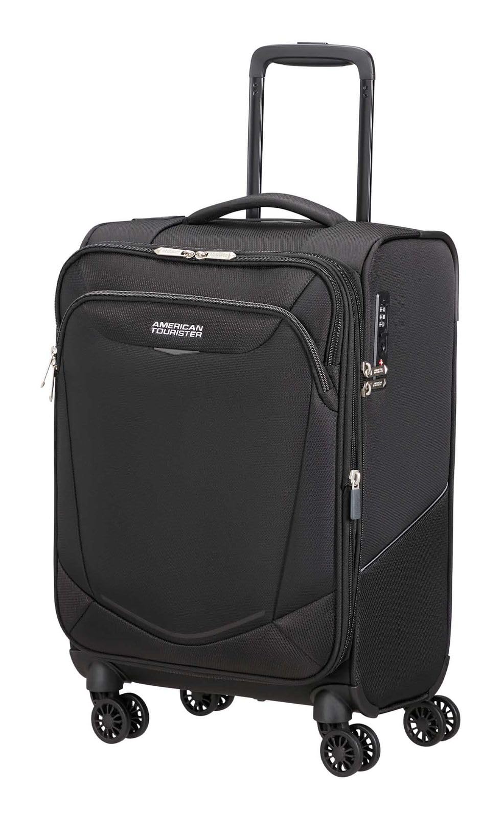 American Tourister Summerride Spinner 55/20 EXP TSA Trolley Black Negro
