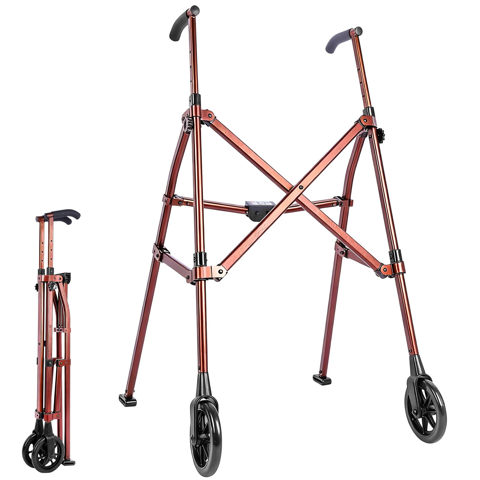 Andarilho para Idosos,Andadores para Adultos Plegable,Aleación de Aluminio,6 ajustes de altura,Andador para Ancianos para Mayores y Personasuso Doméstico, Hospitalario y Diario