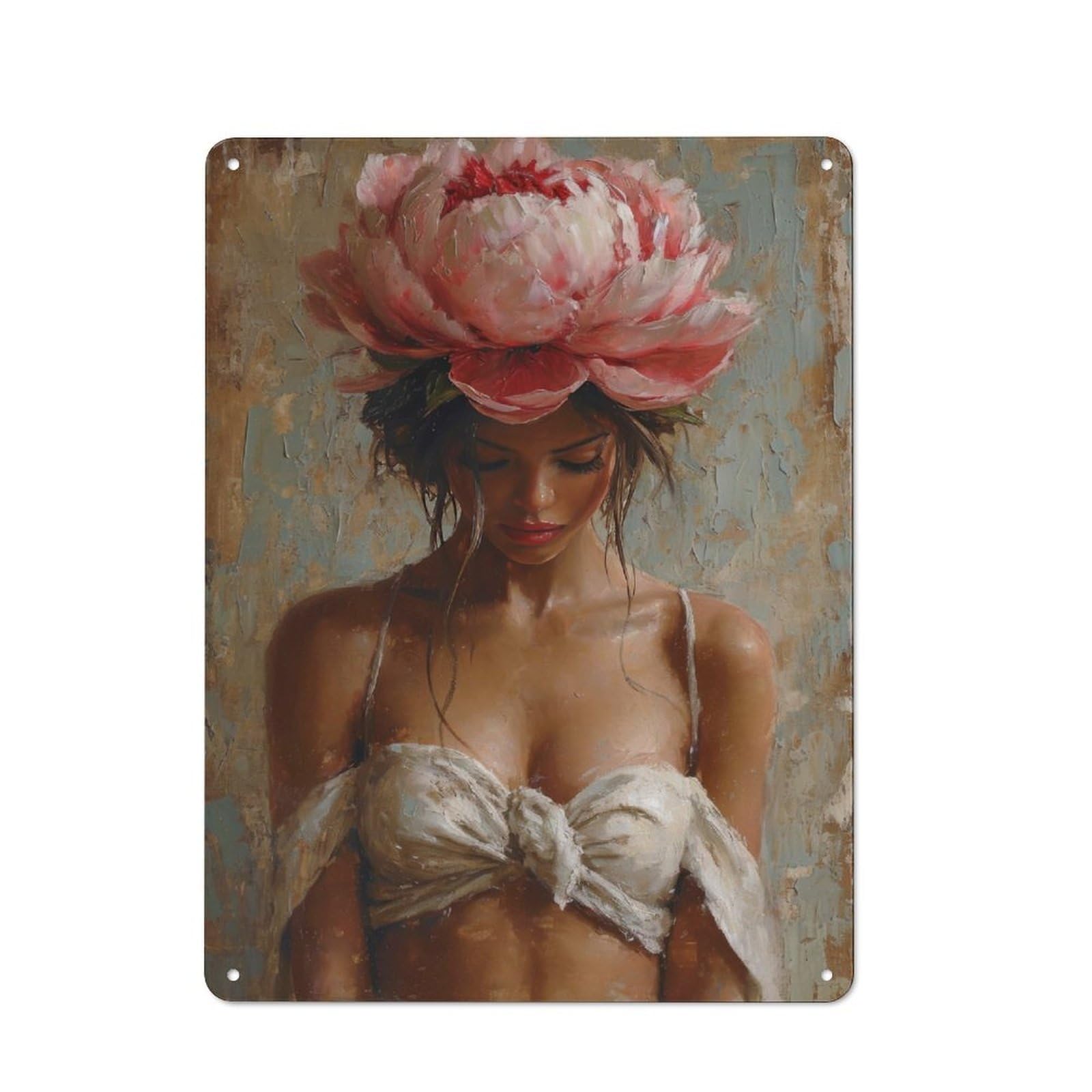 Junmoney Girls Style-14 For Hobby Room Or Studio, Mullato Retro Tin Sign 40X30cm, Gift For Creative Interior Collectors During The Christmas Season