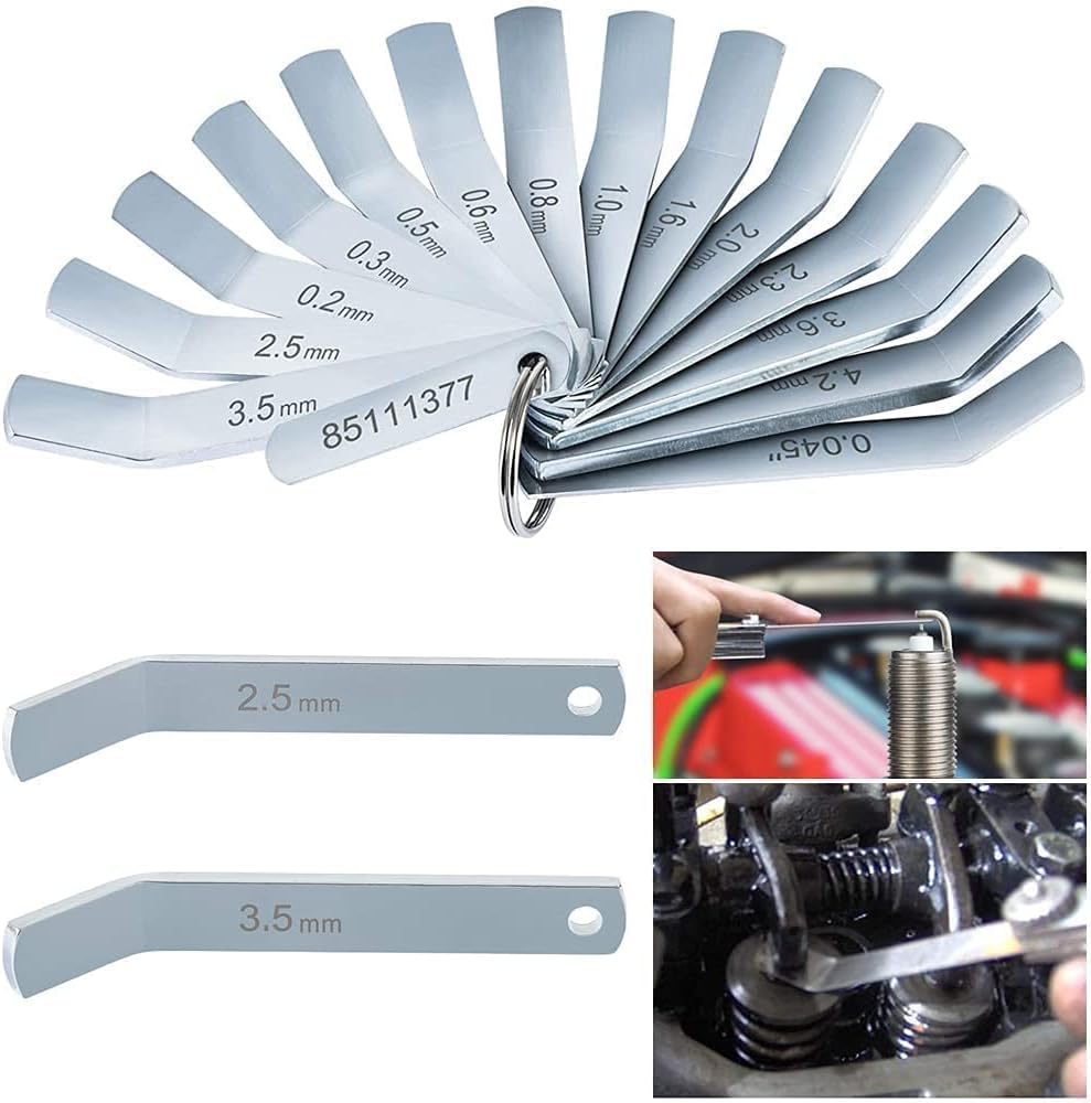 Feeler Gauge Jake Brake Tool Set 88880053 88880052 85111377 Suitable for Volve Mack MP7 MP8 MP10 D12 D13 D16 Engines, Intake and Exhaust Valve Adjustment Kit (14 PCs)