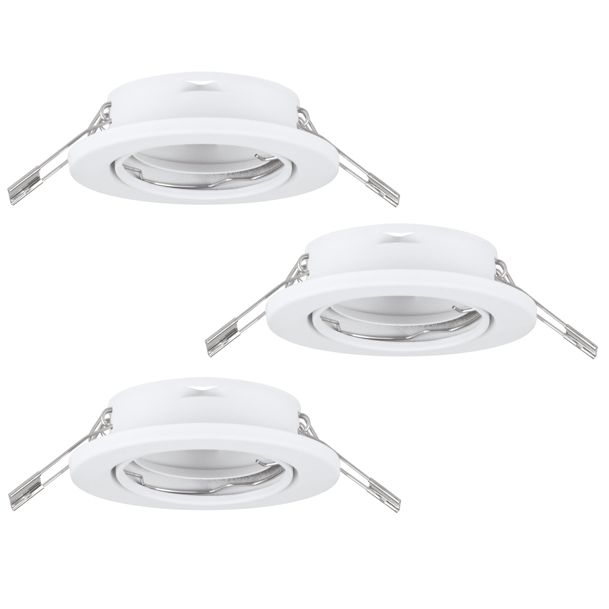 Spot encastrable Agulo acier blanc Eglo plafonnier rond de qualité - 3