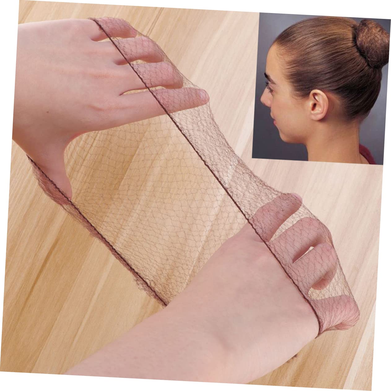 DOITOOL 150stücke Nylon Haarnetze Unsichtbare Elastische Mesh-bun-haarnetze Für Ballett in Kaffee Plus U-förmige Haarnadeln Für Tänzerinnen Und Damen Freizeit