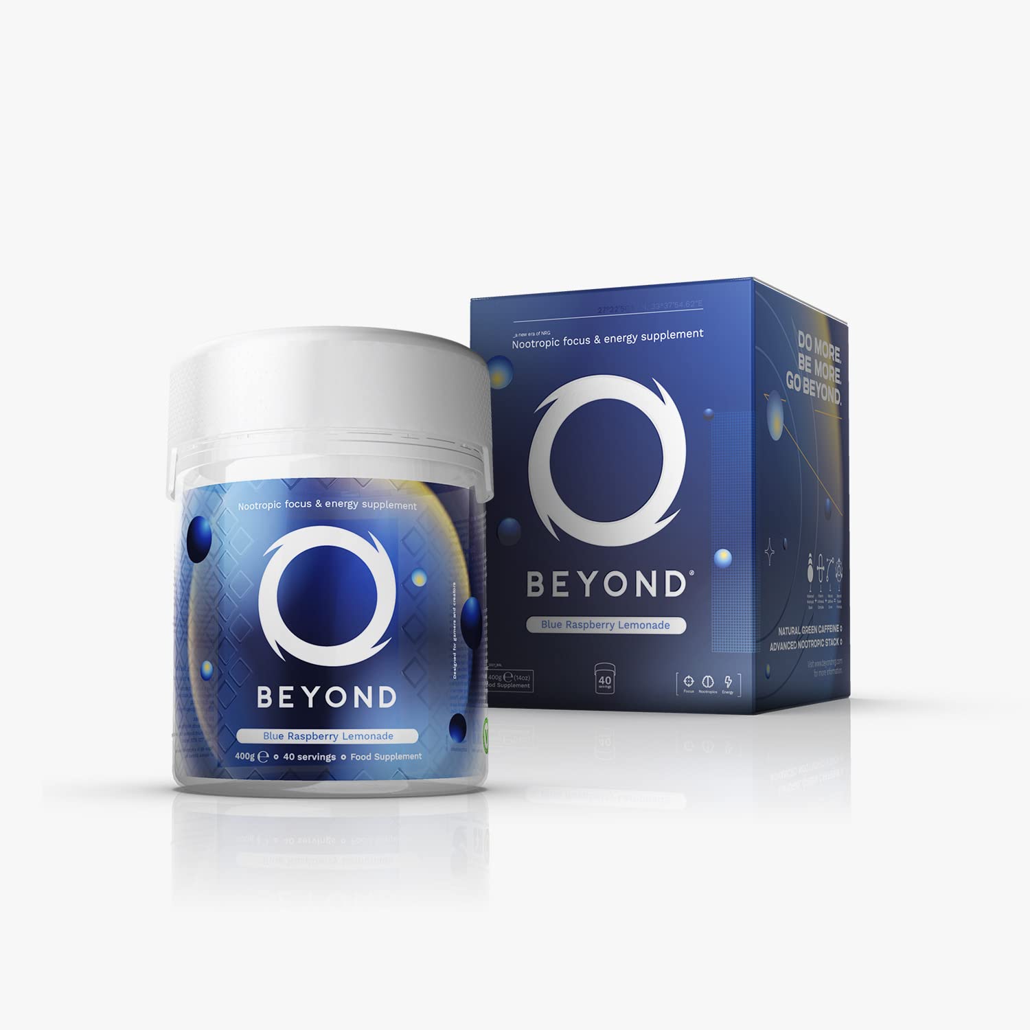 Buy Beyond NRG 400g Tub (40 Servings) Blue Raspberry Lemonade Online