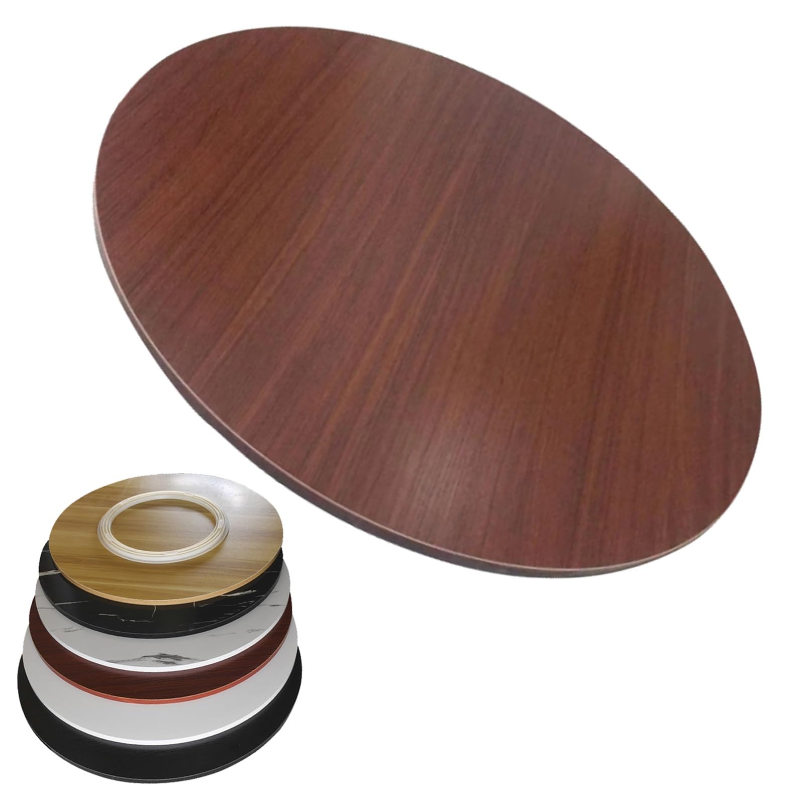 Plateau tournant en bois de teck de 61 cm – Planche de service pivotante silencieuse pour fromage, collations et garde-manger – Design rotatif lisse, parfait pour divertir la décoration de la maison