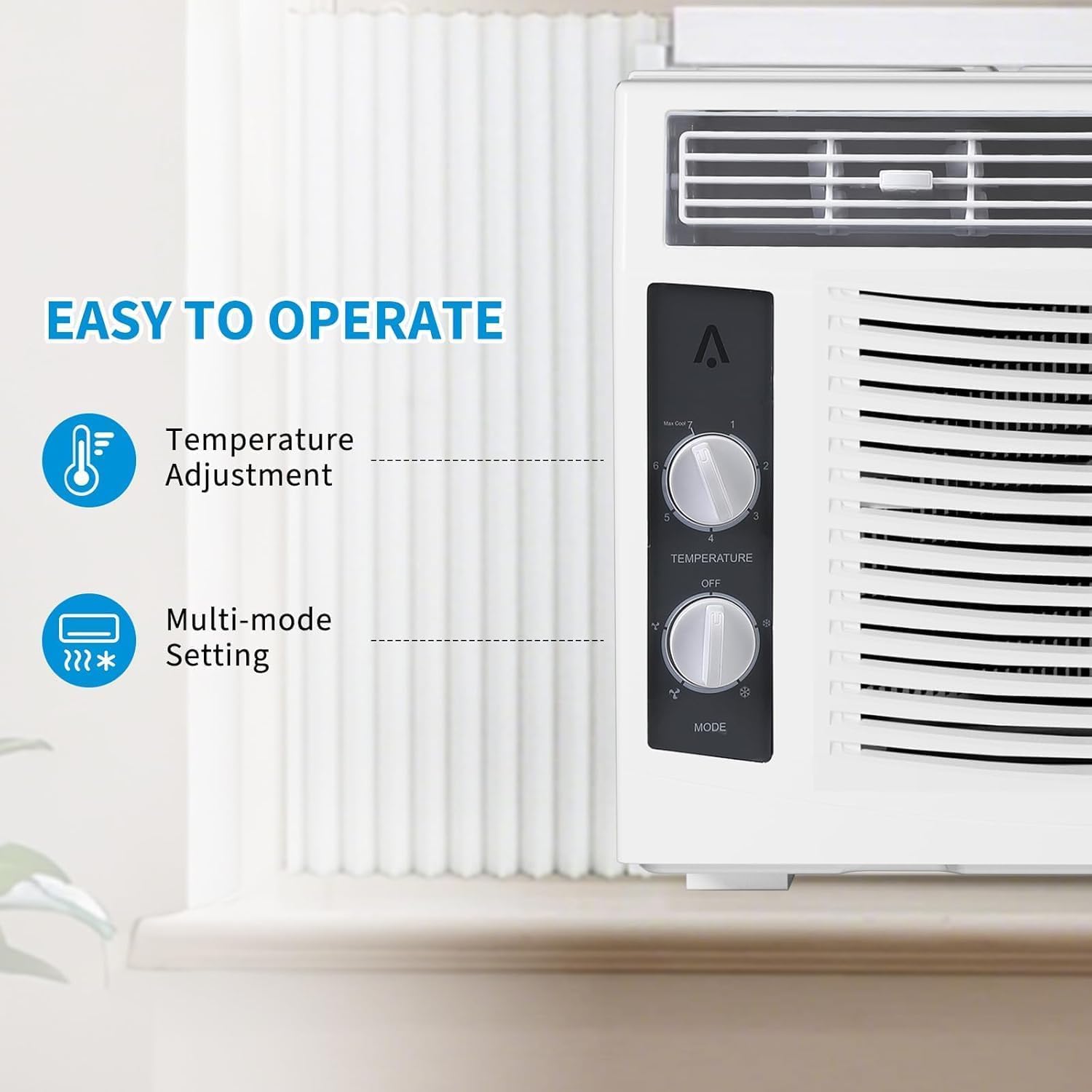 Aire Acondicionado De Ventana WiFi De 6000 W, Unidad De Aire Acondicionado Inteligente con Control Remoto Y Aplicación, Temporizador, Kit De Fácil Instalación, Enfría Habitaciones De hasta 350