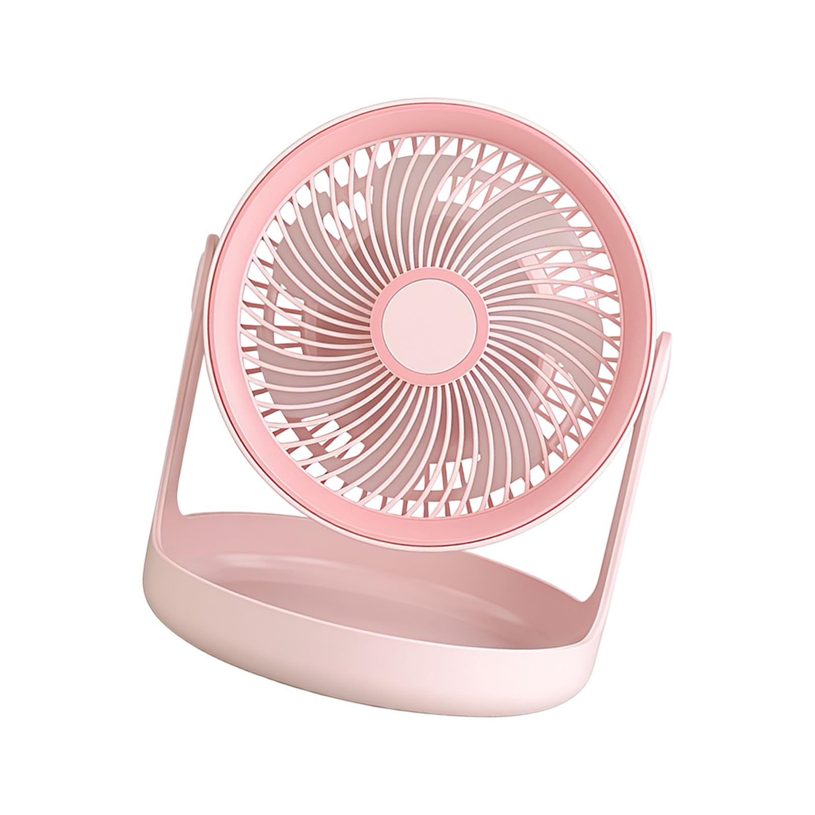 Kaeltsyn Portable Desk Fan with Storage Base 3 Adjustable Airflows Speeds USB Rechargeable Home Desktop for Small Space Portable Desk with Storage Base