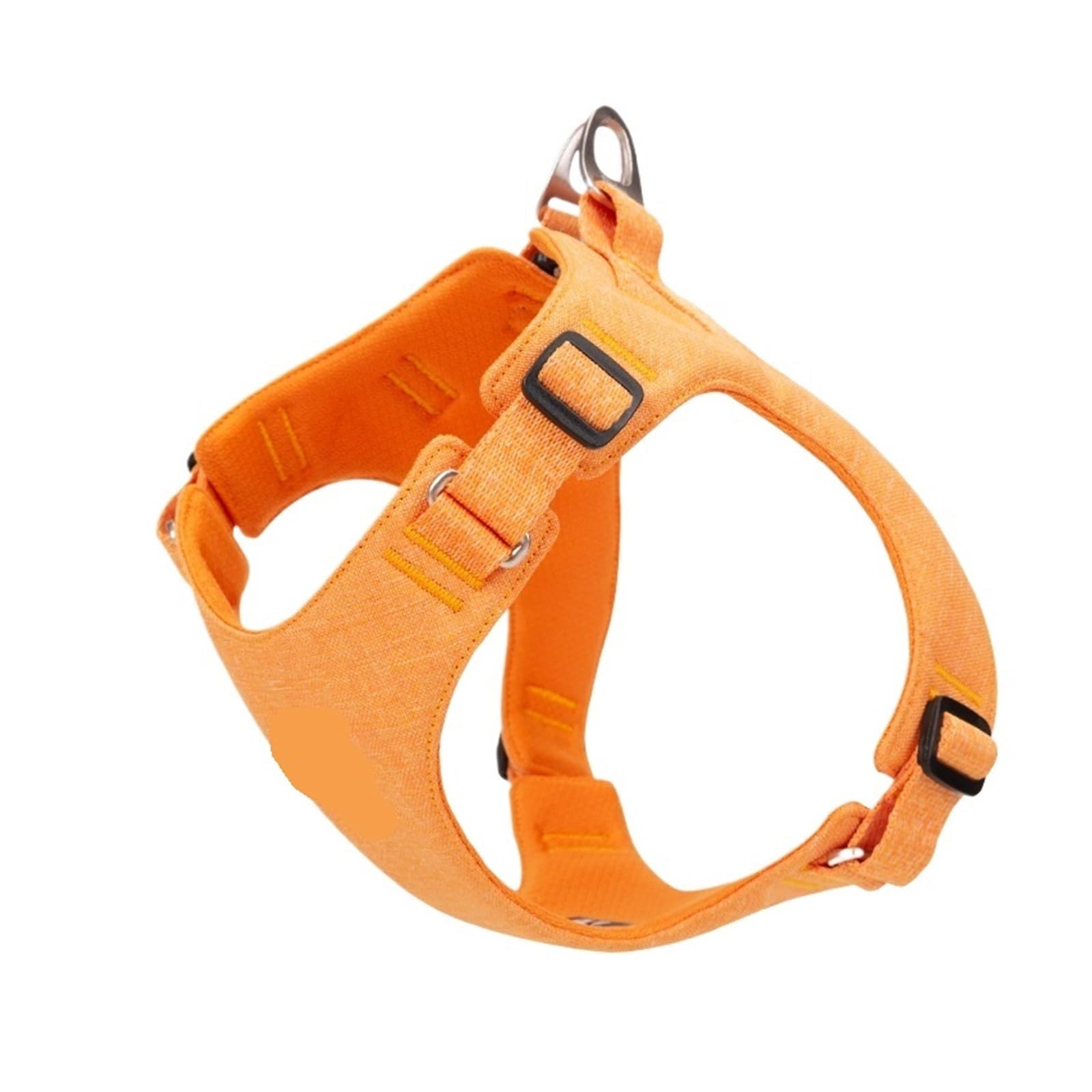 Harnais pour animaux de compagnie réglable orange en taille L pour grand chien sans traction