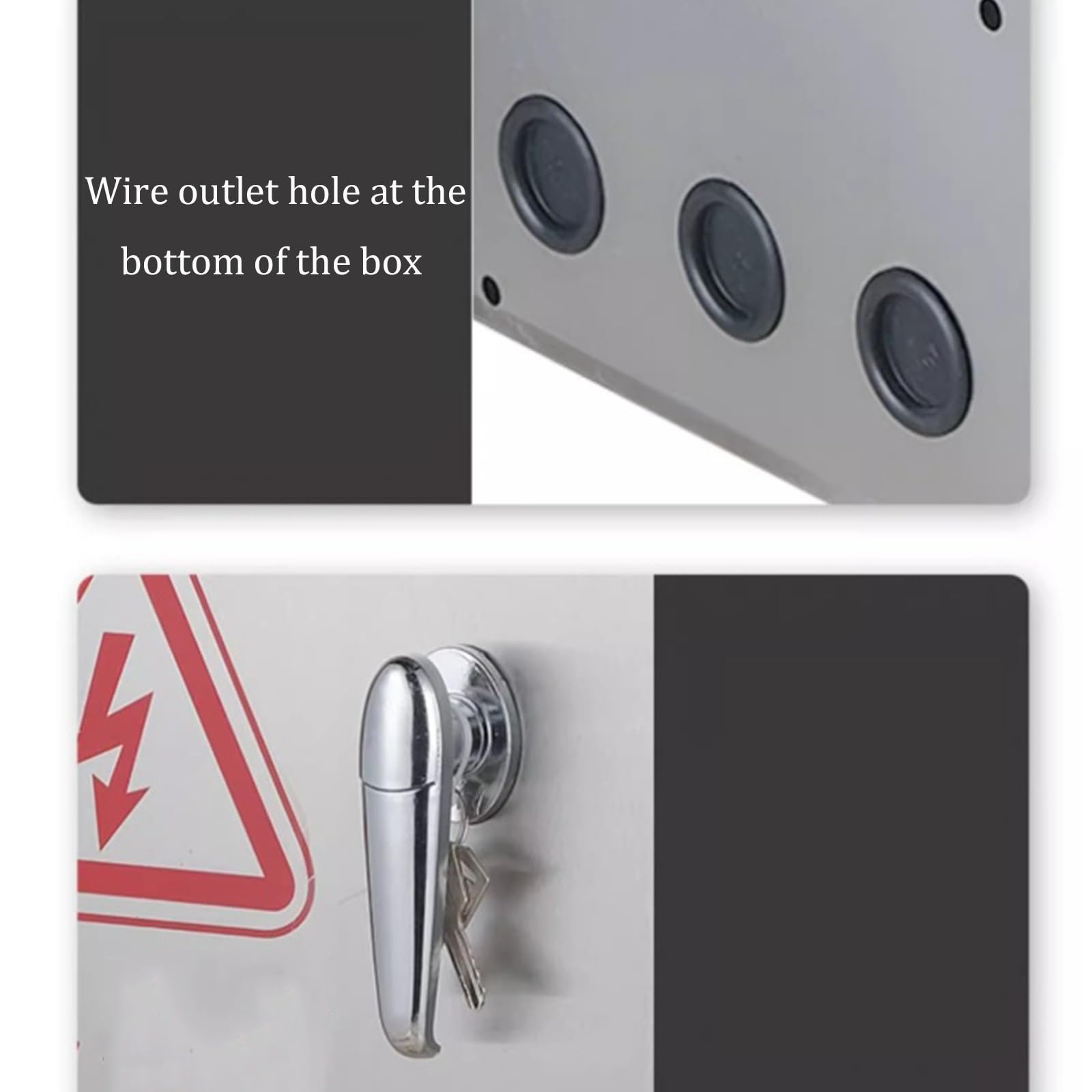 XBTGS Caja eléctrica de acero inoxidable impermeable, armario de pared a prueba de polvo con cerradura reforzada y placa extraíble, 50 x 39,9 x 20 cm para seguridad, color: 50 x 39,9 x 20 cm