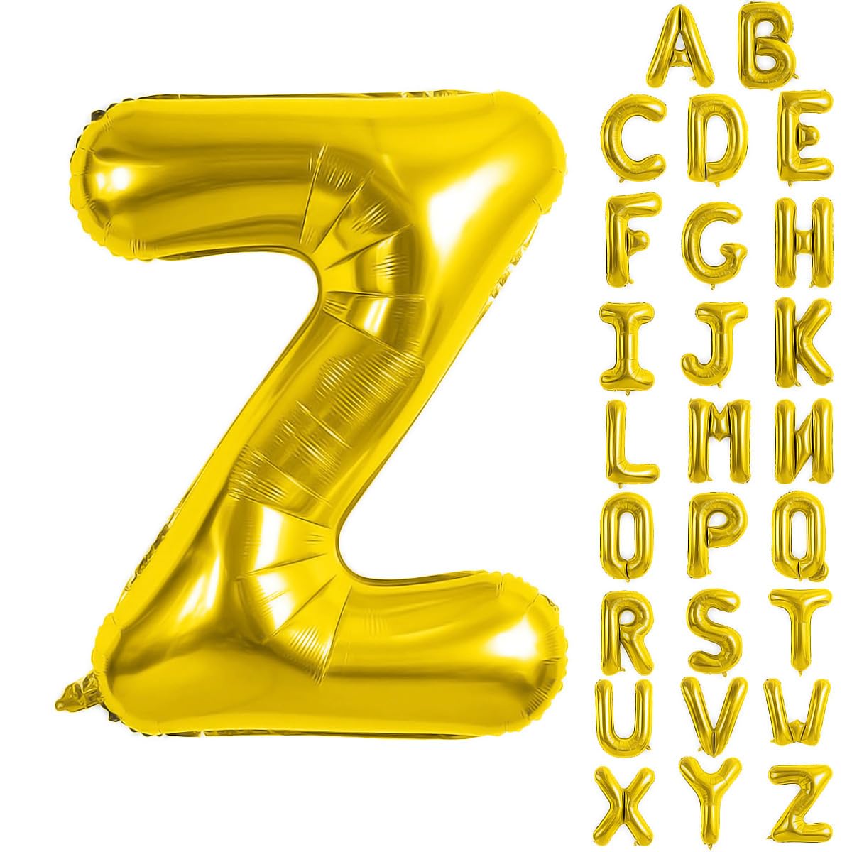 Gold Letter Balloons 40 Inch Large Letter Z Balloon Aluminum