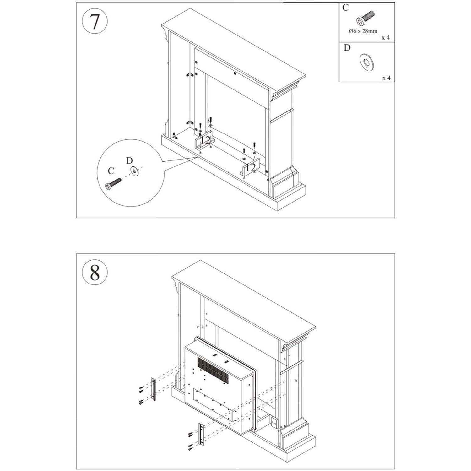 Mpc Marco Chimenea Cetona Azul Turquesa Marco Chimenea Cetona Azul Turquesa MDF Marco Madera