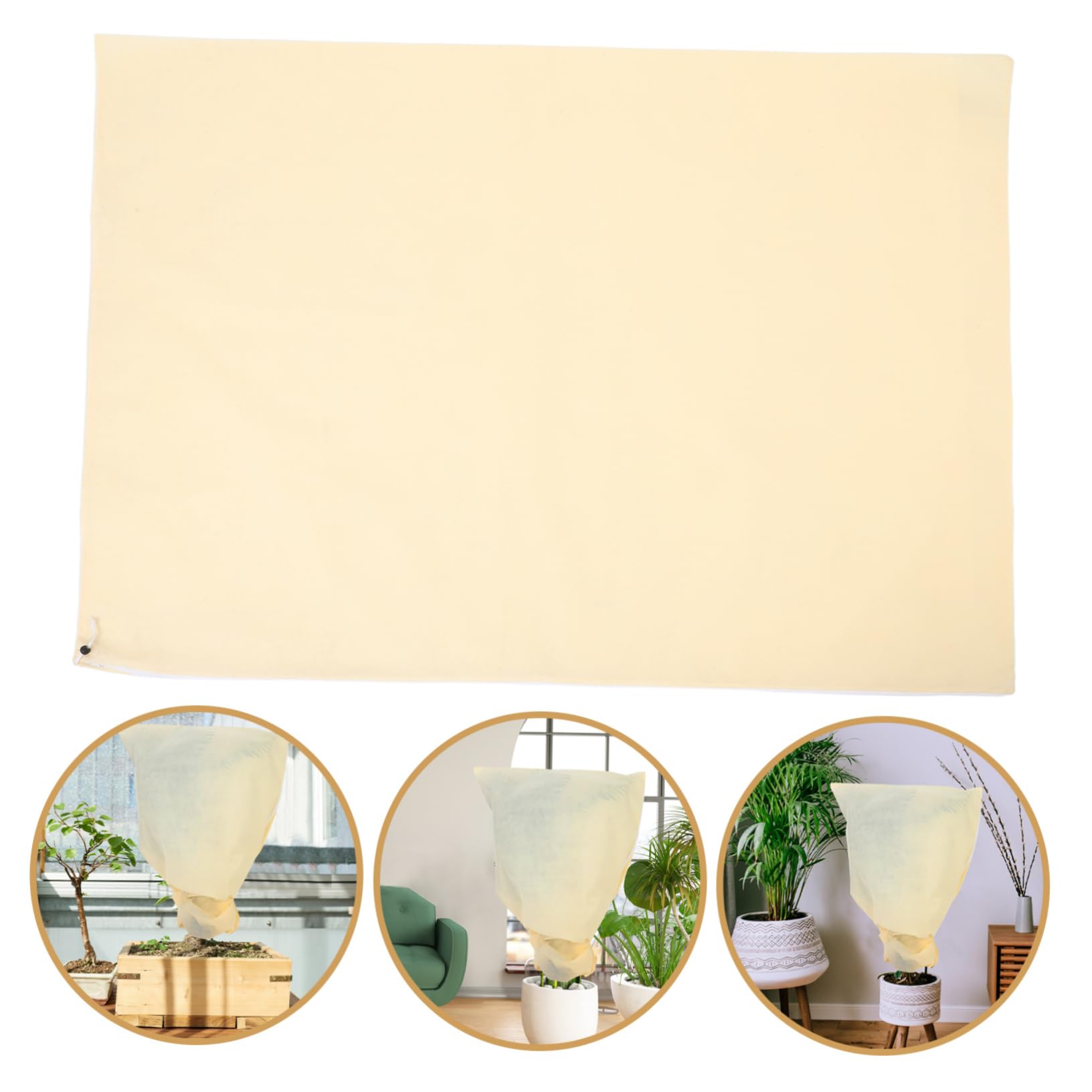 Mikikit Copertura per Piante Antibrina 2 Pezzi Non Tessuto | Khaki, Protezione Vento per Siepi e Alberi Sempreverdi, Uso Esterno in Giardino D'inverno