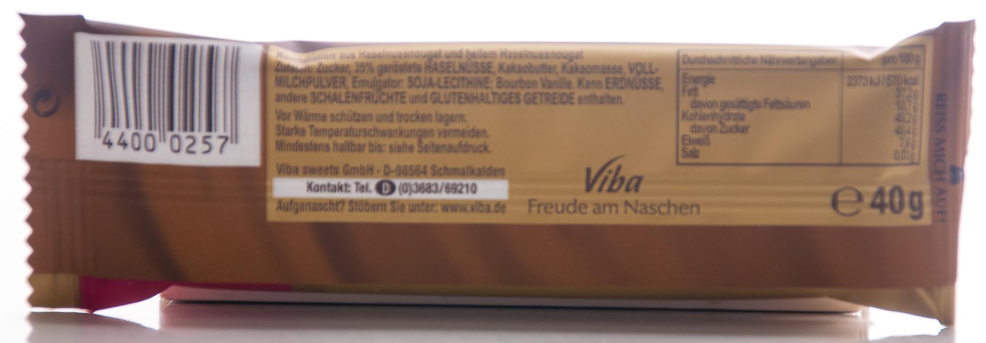 10er Pack Viba Schicht-Nougat (10 x 40 g) Nougatriegel