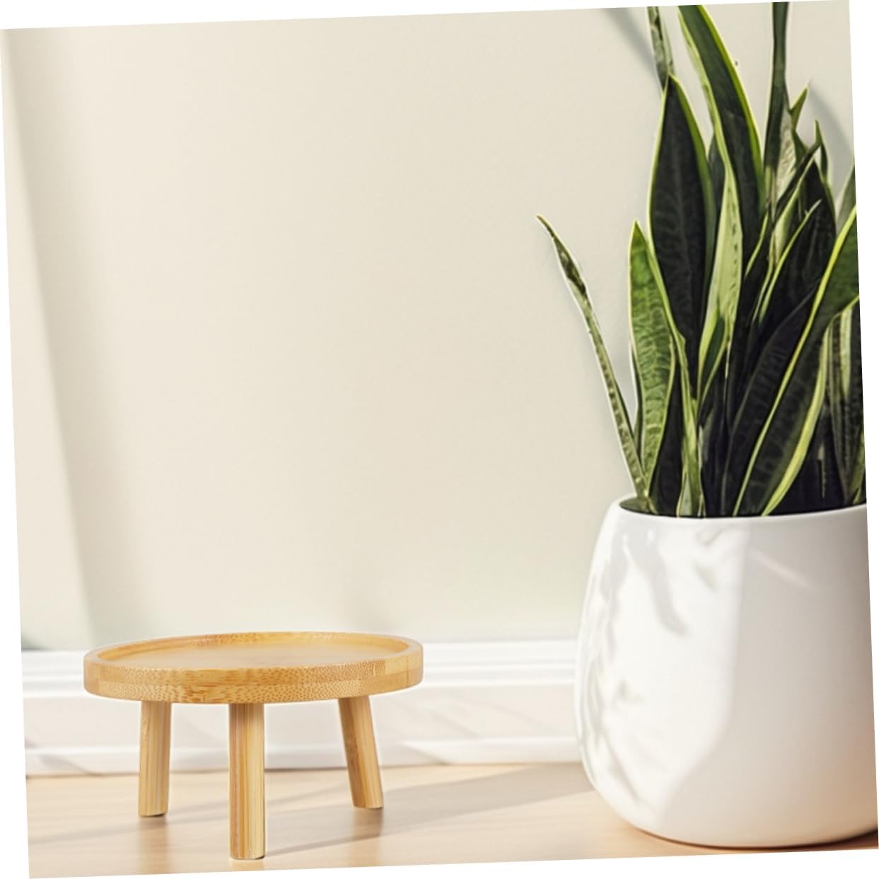 2pcs Indoor Plant Stand Solid Wood Flower Stand Plant Stool Bonsai Pot Pedestal Vase Space-efficient