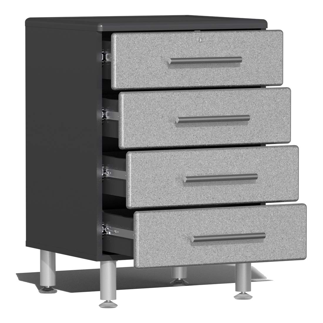 Ulti-MATE UG22072S 7-Piece Garage Cabinet Kit with Bamboo Worktop in Stardust Silver Metallic