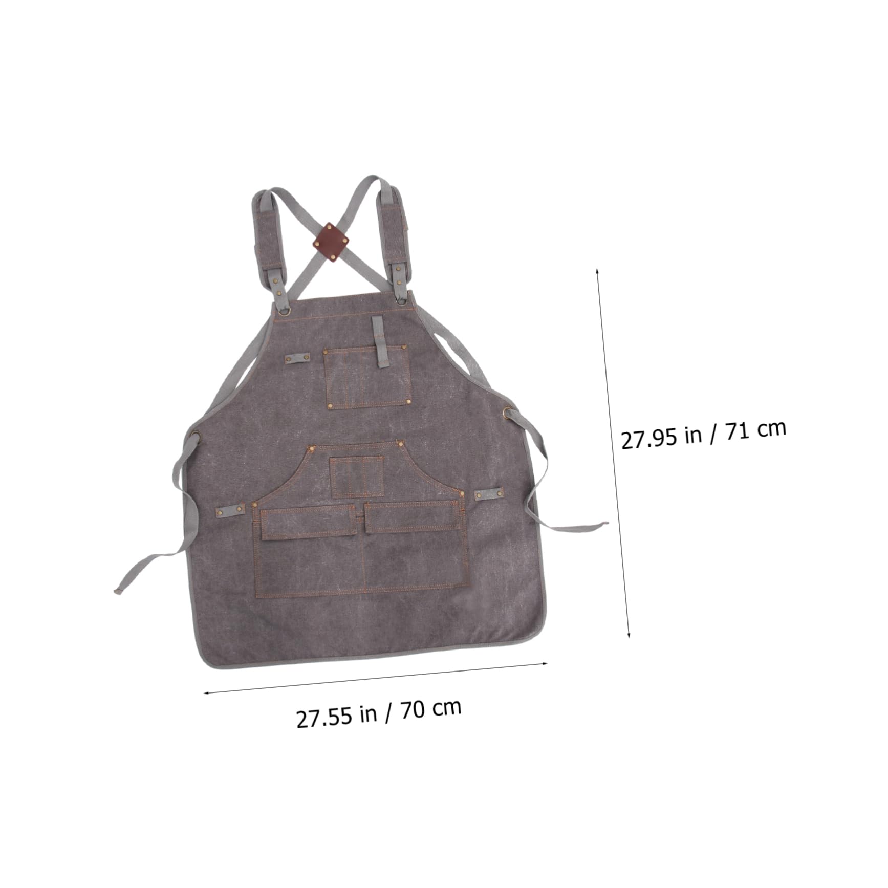 Schwere Arbeitsschürze Verdickte mit Mehreren Taschen und Waschbare Holzbearbeitungsschürze aus Canvas für Männer und Damen im Werkstatt und Arbeitsbereich