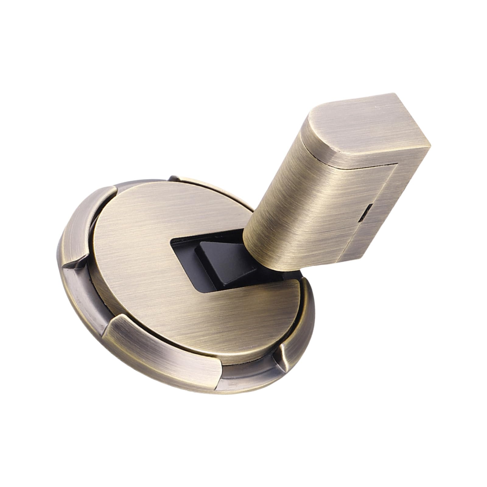 Xjdzineq Windproof Door Stop Zincs Alloys Invisible Holders Floor Mounted Stoppers Wall Protector for Home Windproof Metal Suction