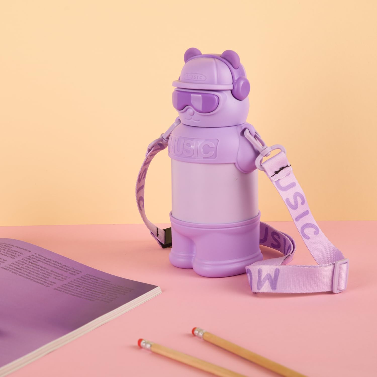 Thermos per bambini (480 ml, orso musicale)