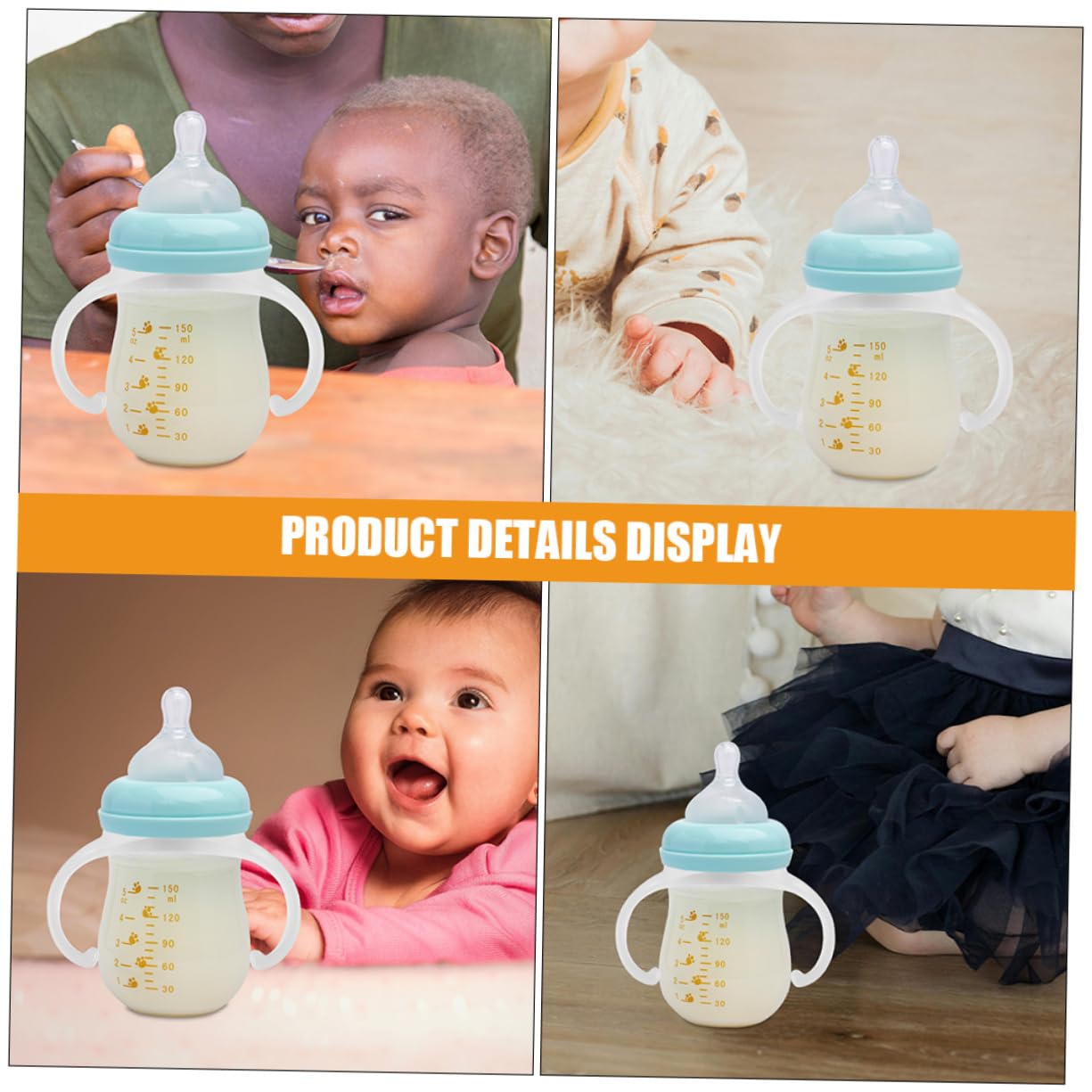 8pcs Bottle Handles Wide Neck Grip for Easy to Install Milk Bottle Grippers Simple Design Encourages Skill Development
