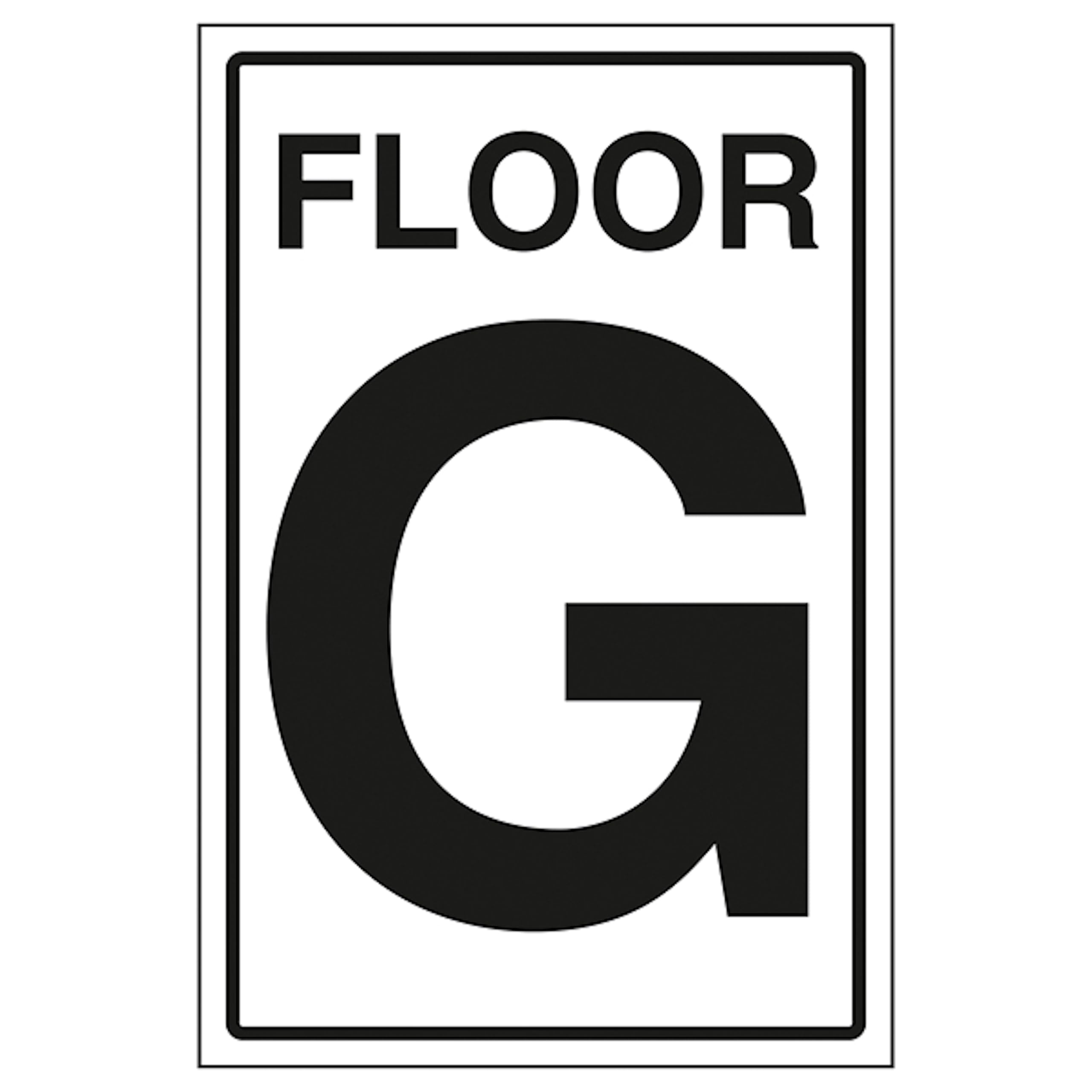V Safety Floor G 200 x 300mm - 1mm Rigid Plastic Safety Sign, White
