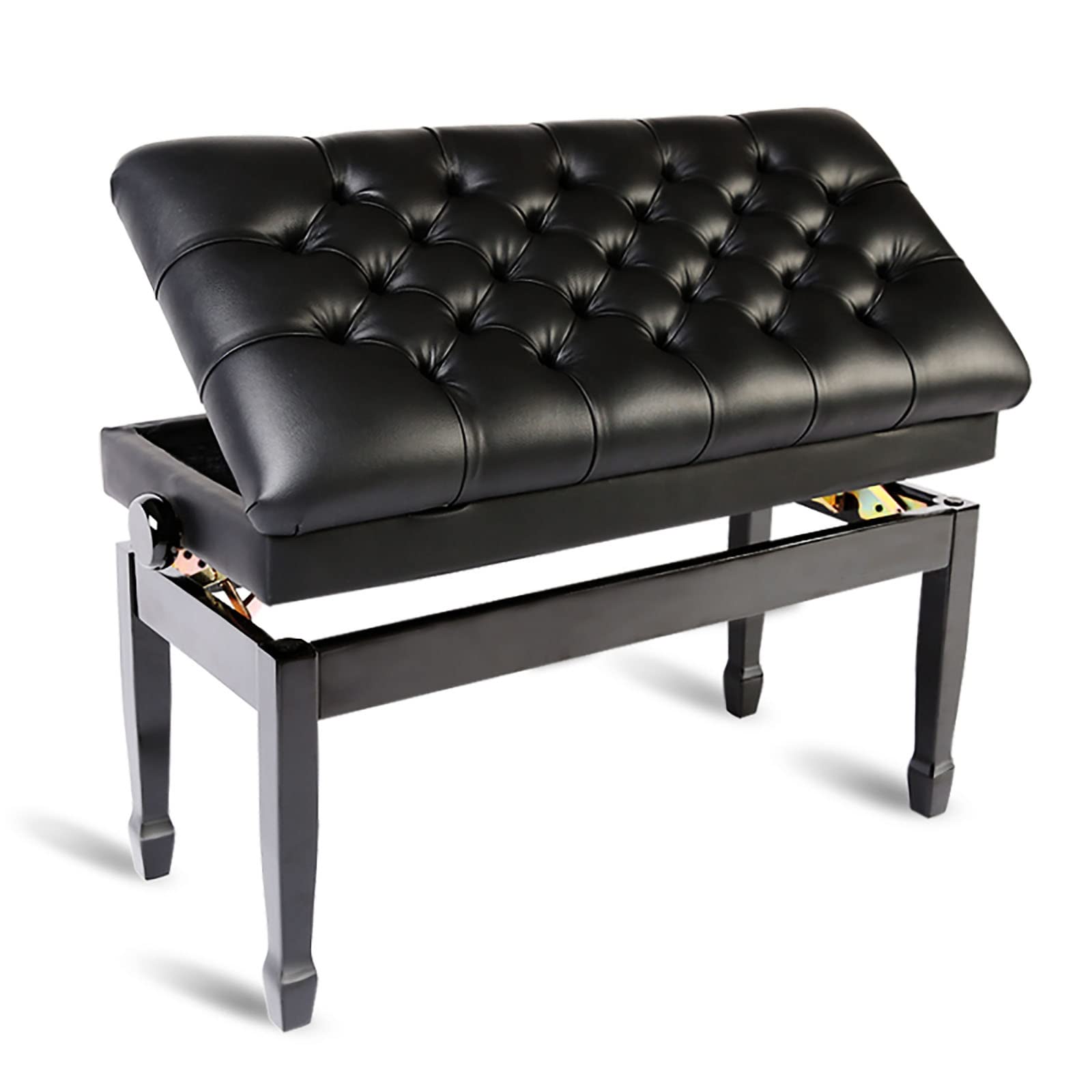 sdneNest Banco de piano ajustable de cuero para teclado y taburete de piano ajustable en altura con dimensiones de 90 x 40 x 50 60 cm