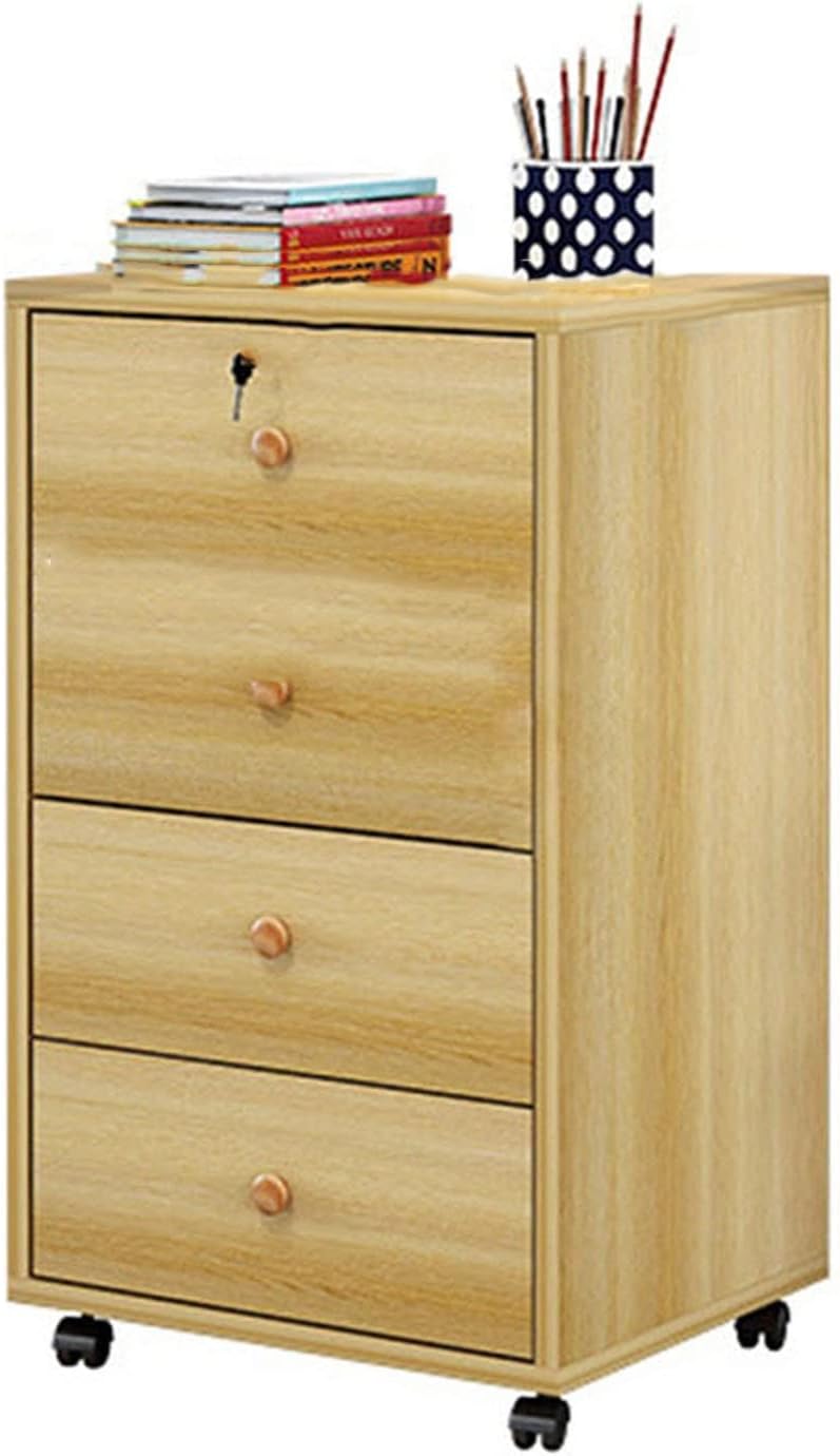 Wooden Office Filing Cabinet Mobile Floor Low Cabinet Storage Data Cabinet Activity Cabinet Lock Drawer Cabinet Storage Cabinet Organizer Filing Cabinet (Color : B3)(C1)