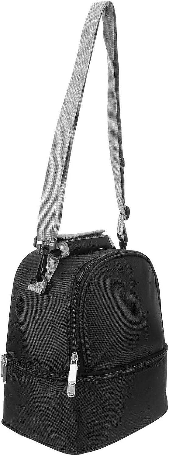 Milisten Insulated Bottle Cooler Bag with Bottle Organizer for Breastfeeding Moms Black Suitable for Travel and Daily Use