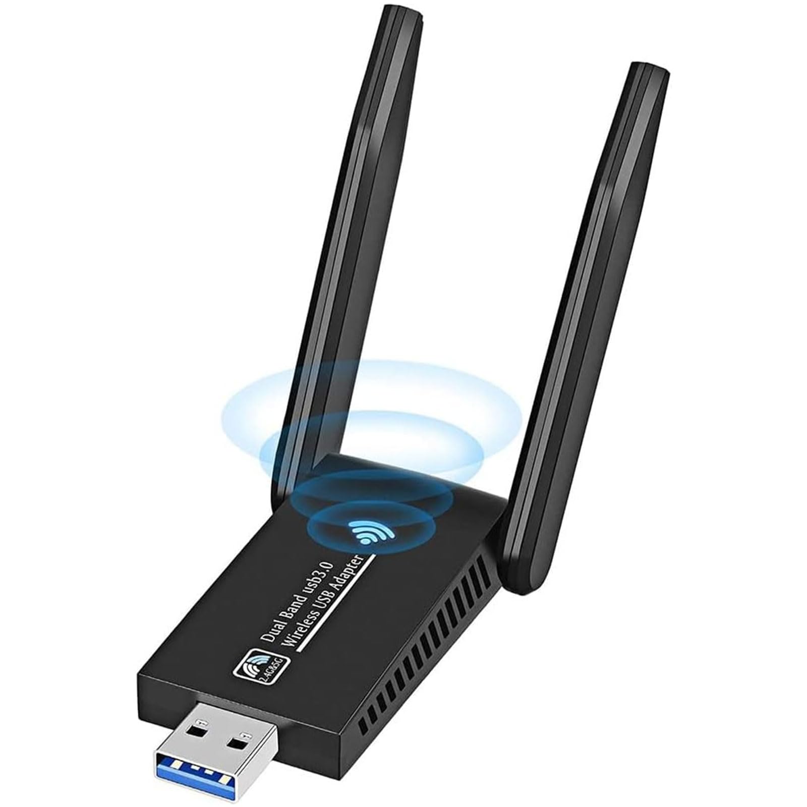 Wireless USB WiFi Adapter,1300Mbps Dual Band 2.4/5Ghz Wireless Network External Receiver,5dBi Dual Band Wifi Dongle For PC/Desktop/Tablet/Laptop