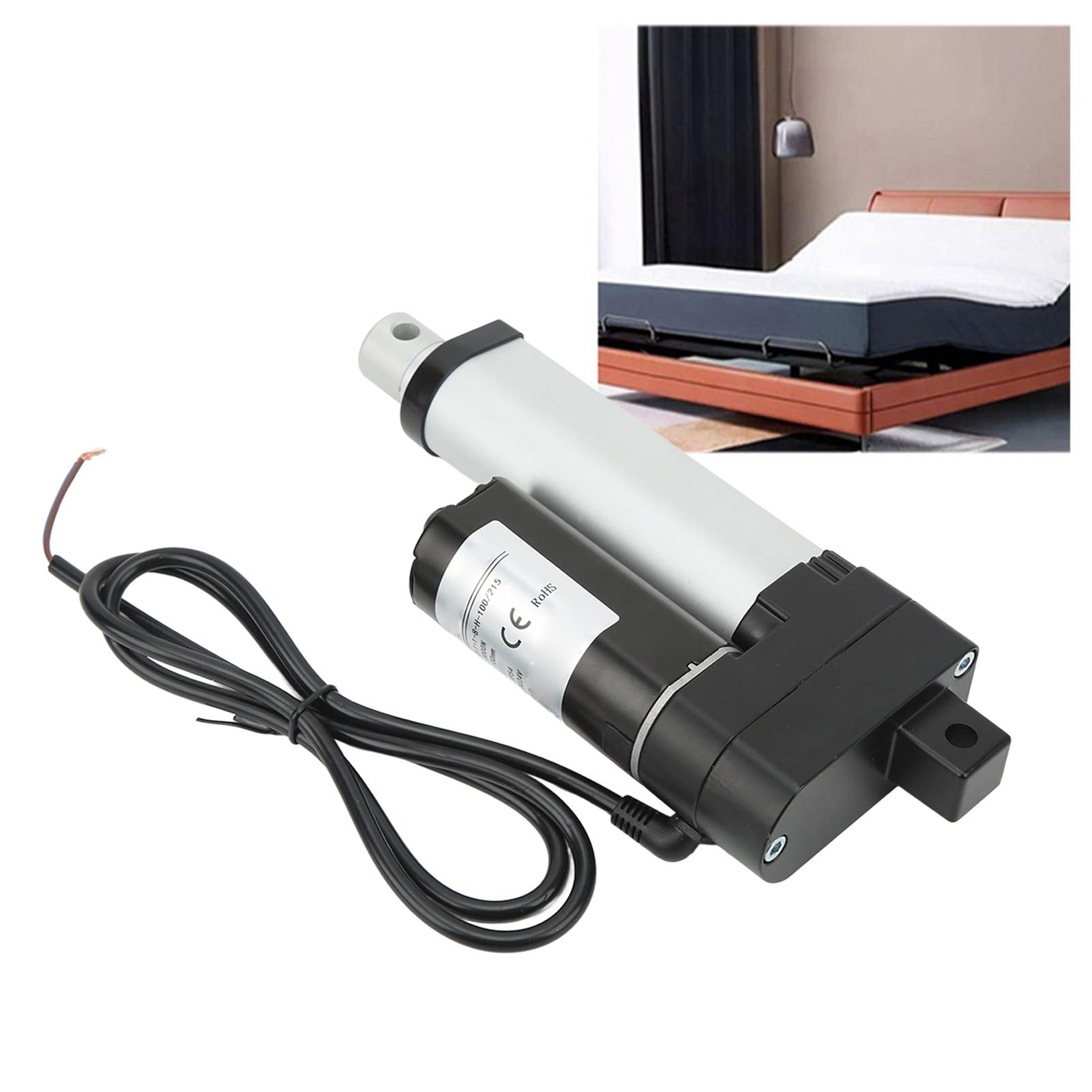 KANASI Attuatore lineare elettrico, attuatore di movimento lineare ABS in lega di alluminio 3000N 100mm 12V per sollevamento industriale di divani letto (24 V)