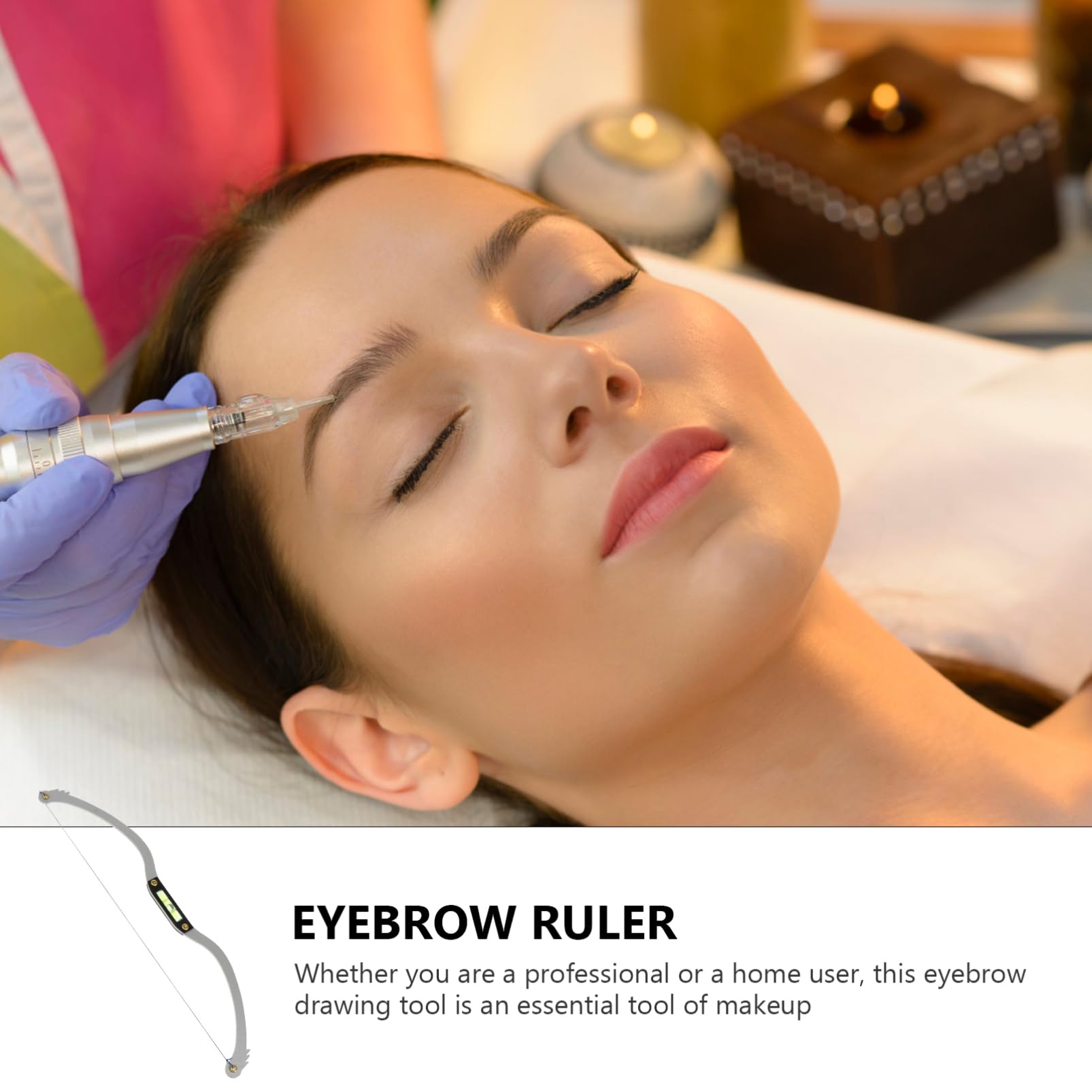 minkissy 3pezzi Righello Sopracciglia Professionale Con Design Livellato Strumento Per Mappatura e Misurazione Eyebrow Ruler Per Trucco Preciso e Simmetrico Per Estetisti e Uso Domestico