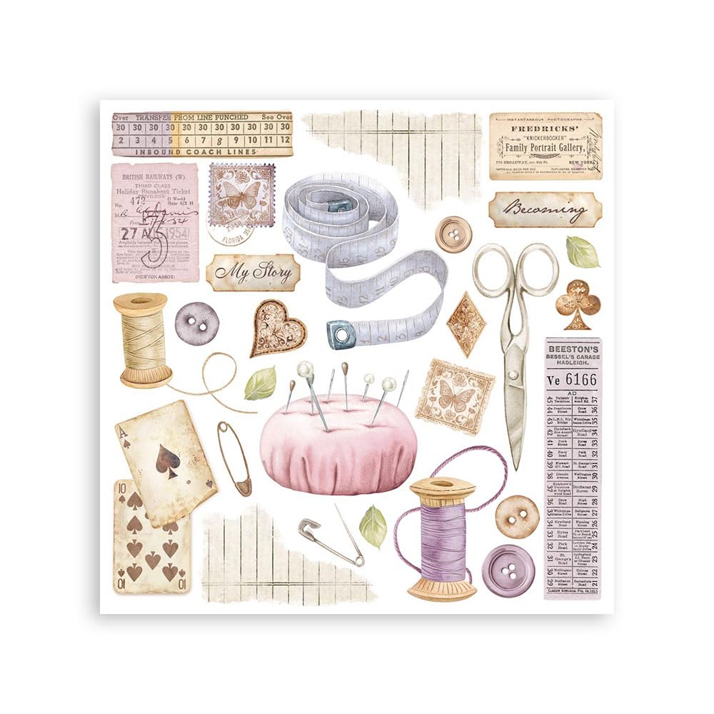 Stamperia - Rub-on Kit for Scrapbooks, Albums, Cards, Bullet Journals and More, Easily Transfer Images onto Paper and Other Surfaces, Perfect for Crafts and Gifting (6 Pages) (Silent Sea