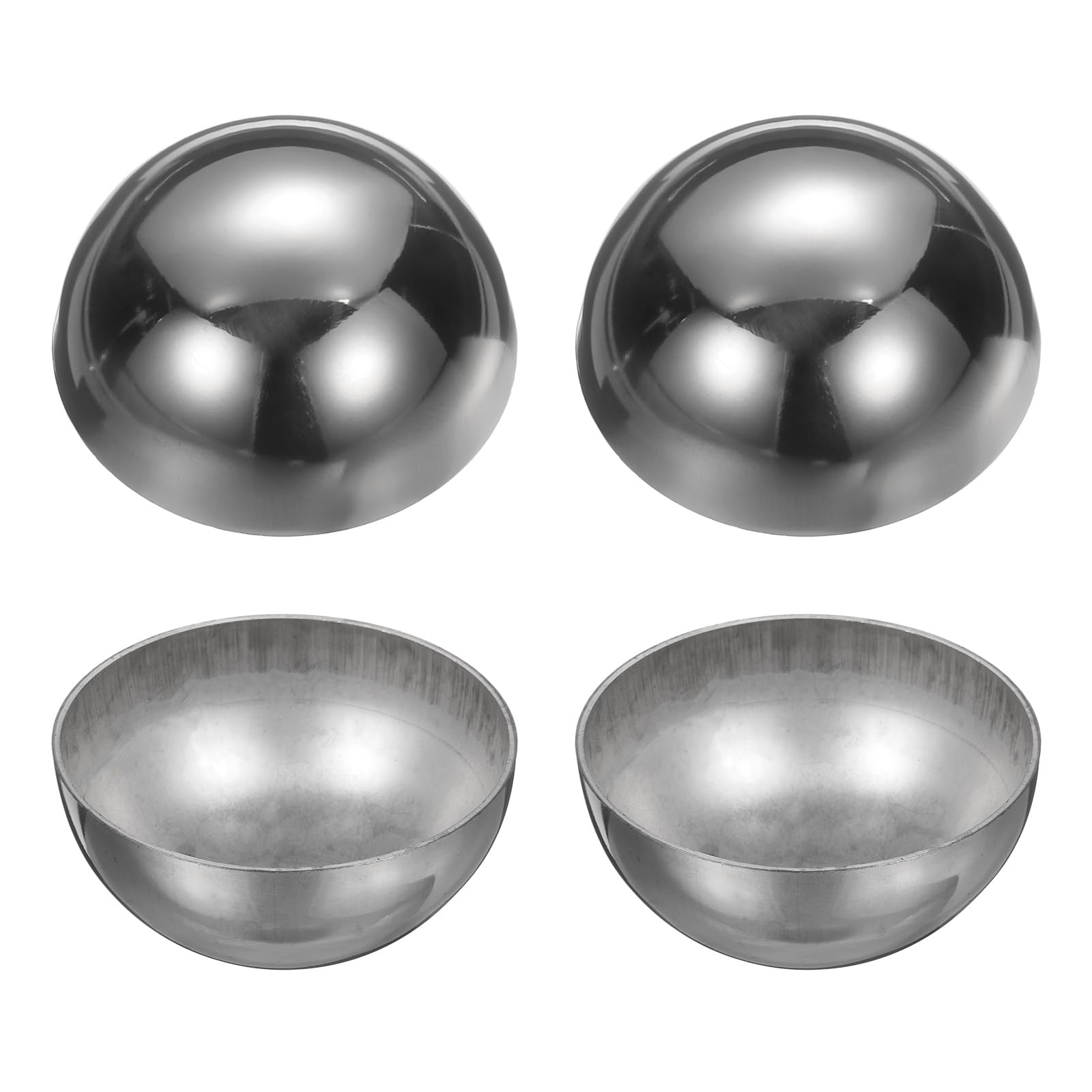 Bolas huecas de acero pulido para embellecer y proteger las barandillas de casa