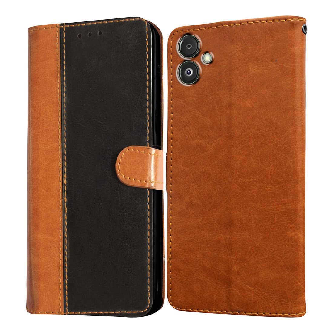 Amazon Brand- Solimo Flip for Samsung Galaxy F14 5G (Leather_CamelBlack) (B0C14Z84TY) Amazon Price History, Amazon Price Tracker