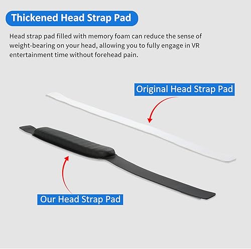 Miniatura 3 de VR Face Cushion Pad forPICO 4, VR Face Cover Replacement Cushion Head Back Pad Head Strap Padding for Pico 4 Headset, Interface Bracket Set VR Pads