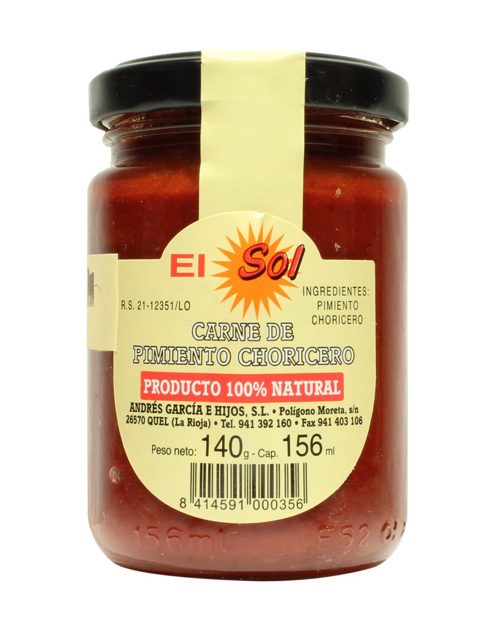 Carne De Pimiento Choricero El Sol 140 G