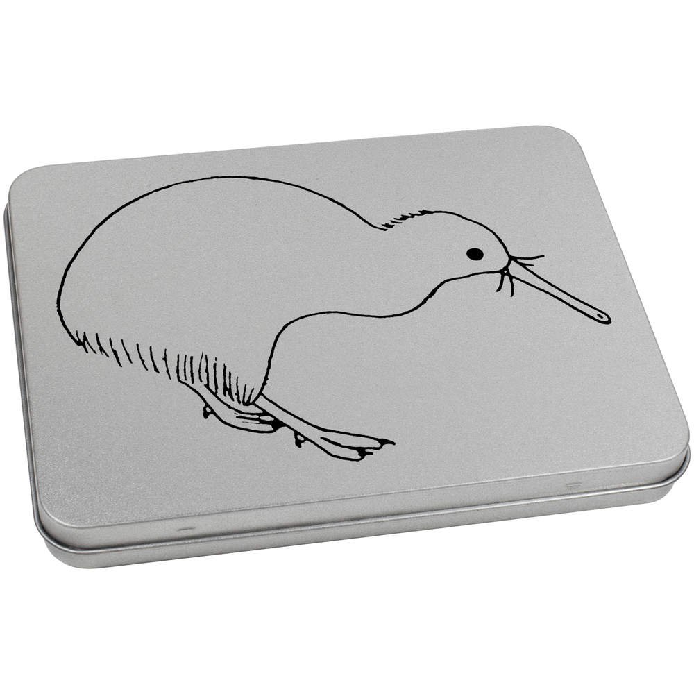 Azeeda 170mm 'Kiwi Bird' Metal Hinged Tin/Storage Box (TT00051093)
