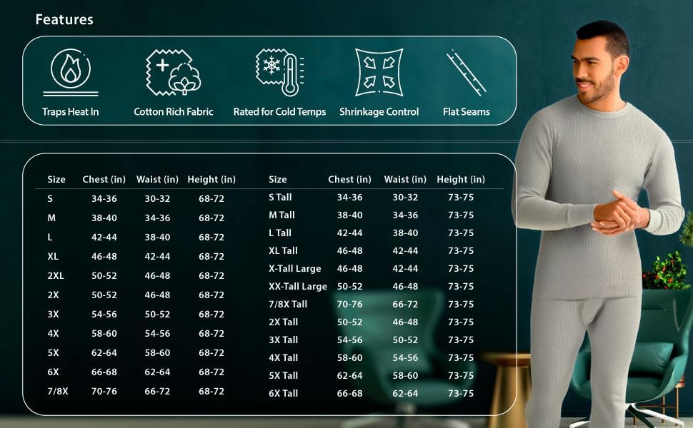 Indera Men's Traditional Waffle Thermal Long Johns Underwear - Image 5