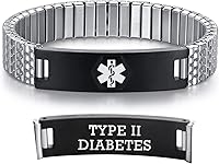 Vista 17 de Pulseras médicas de alerta ajustables AOAMID para hombres, pulseras de acero inoxidable para mujeres con grabado gratis