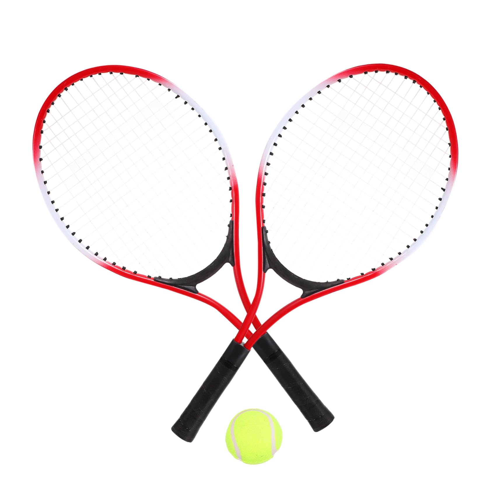 Set e Manico Morbido per Bambini Racchette da Tennis con Pallina e Borsa, Rete Flessibile in Ferrolegato per Sport All'aperto e Gioco