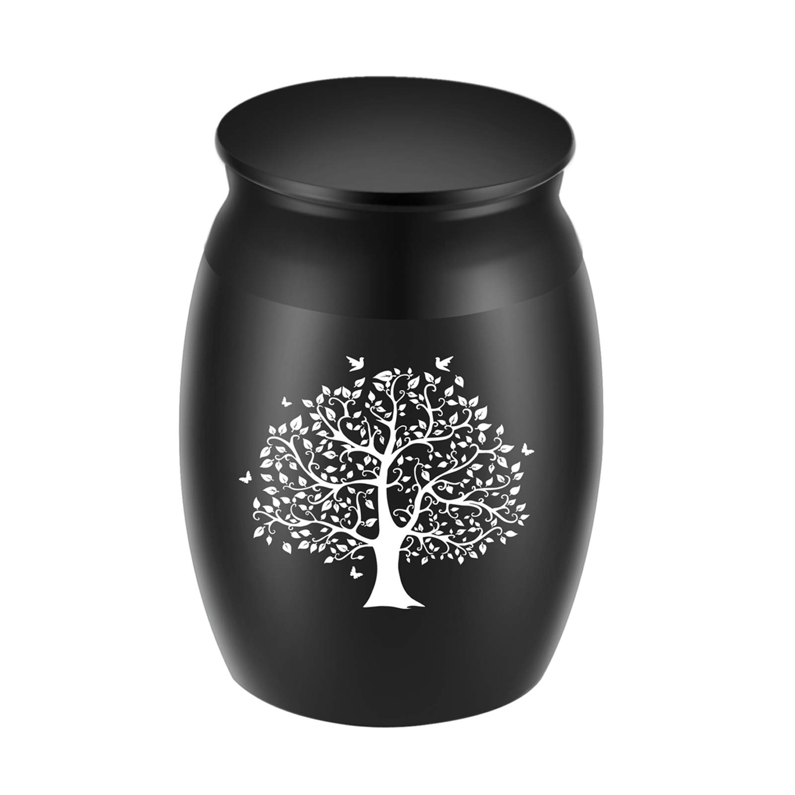 BGAFLOVE Urns for Human Ashes, Super Small 1.6" High Keepsake Urn Mini Cremation Urns for Ashes, Memorial Ashes Holder, Handcrafted Decorative Urns Engraved - Tree