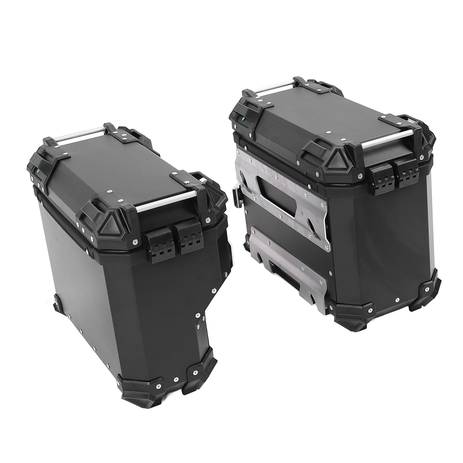 Akozon Akozon 38L Wodoodporne Aluminiowe Motocyklowe obudowę z blokadą i Szybkim Zwolnieniem - Universal Left Pight Torage dla Kasku i Bagażu (BLACK)