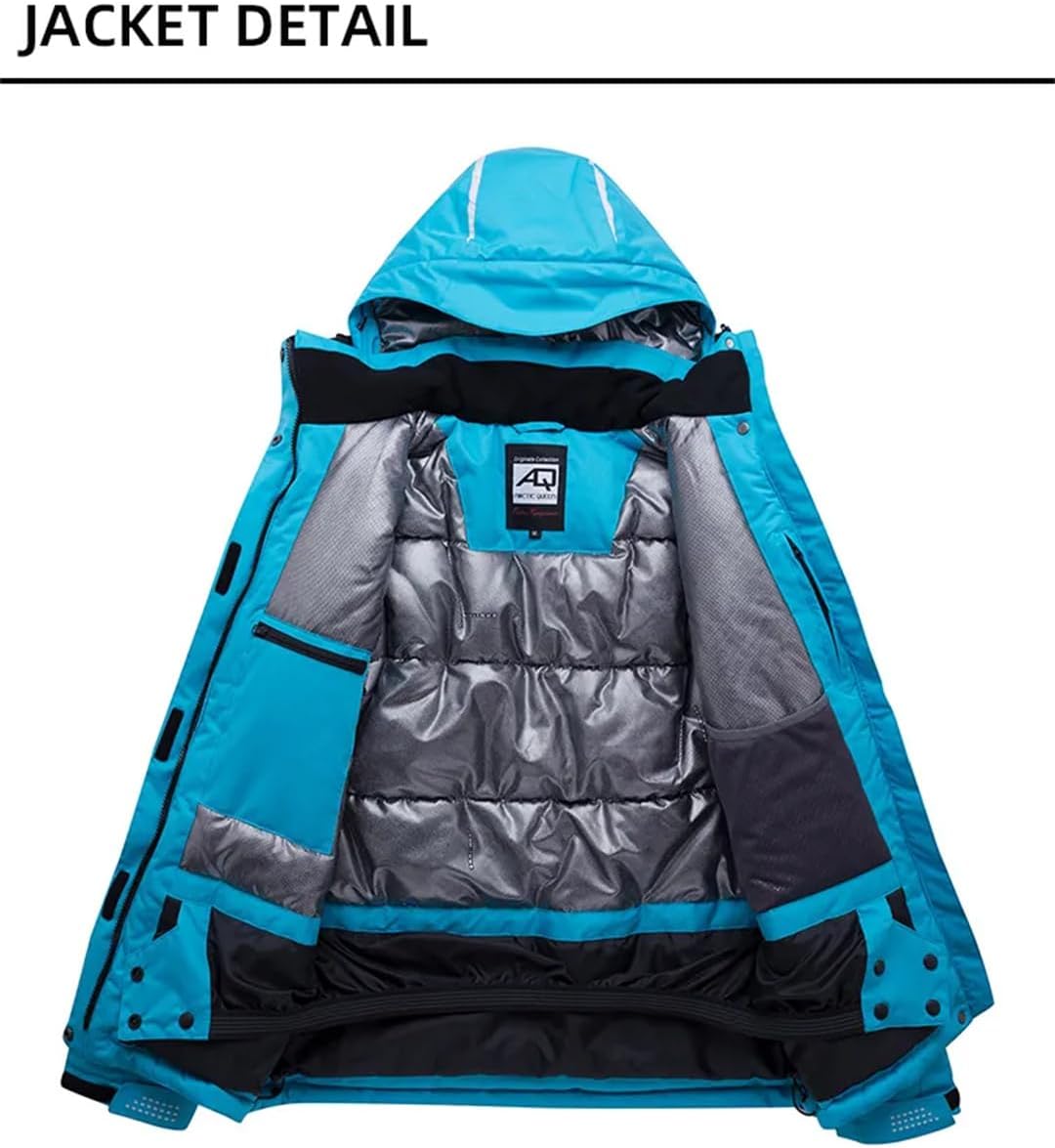 Men Women Winter Snow Suit Snowboard Outdoor Sports Wear Waterproof Windproof Ski Jackets + Strap Pants