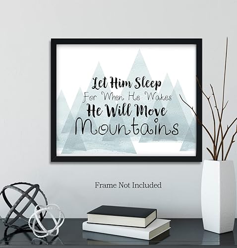 Miniatura 6 de Govivo Let Him Sleep For When He Wakes He Will Move Mountains - Decoración de dormitorio infantil para niños, decoración sobre la cuna, decoraciones