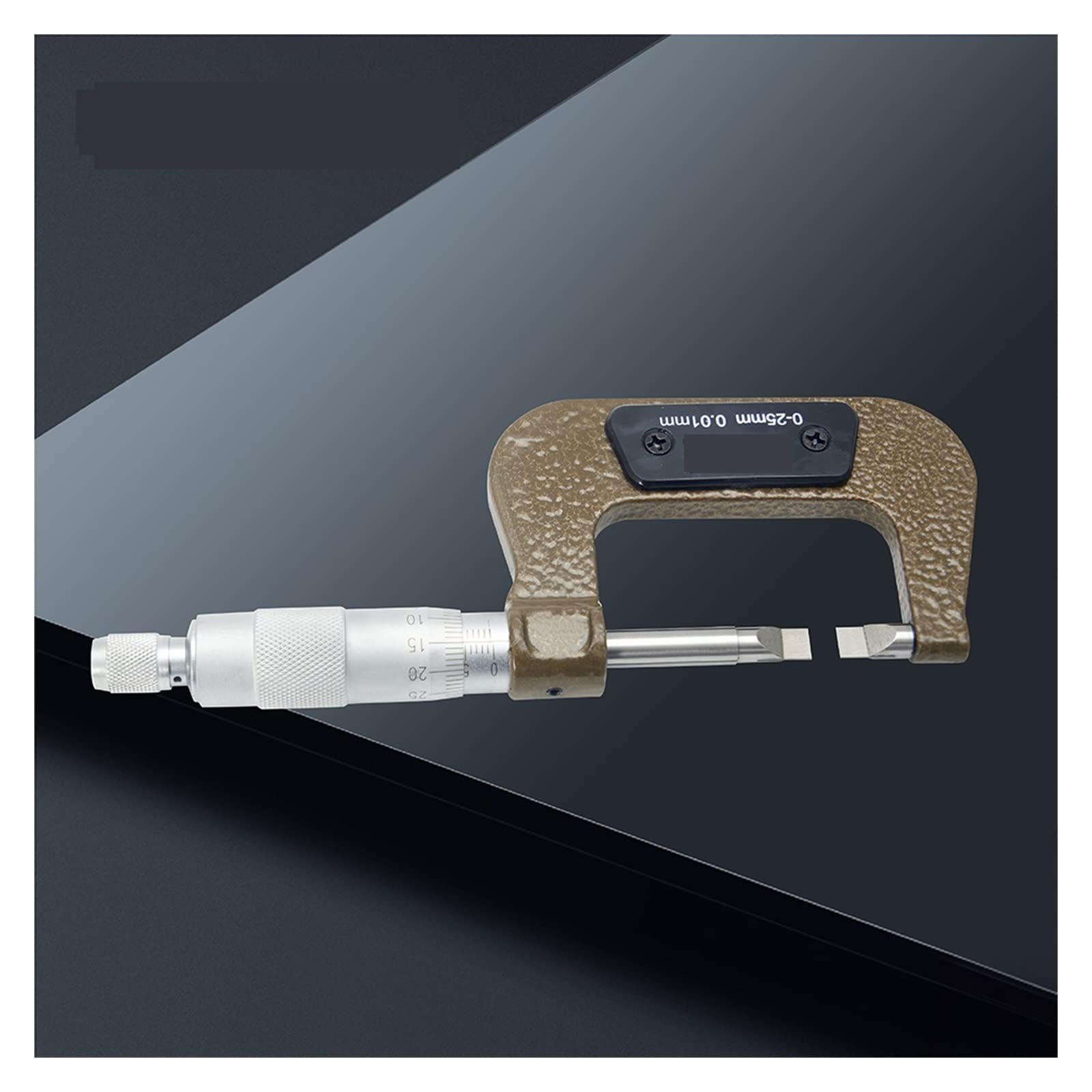 Micrometro a lama in acciaio inossidabile Misurare lo spessore della scanalatura chiavetta da 0,4 mm,7 a fetta sottile, Strumento accurato(0-25mm 4mm)