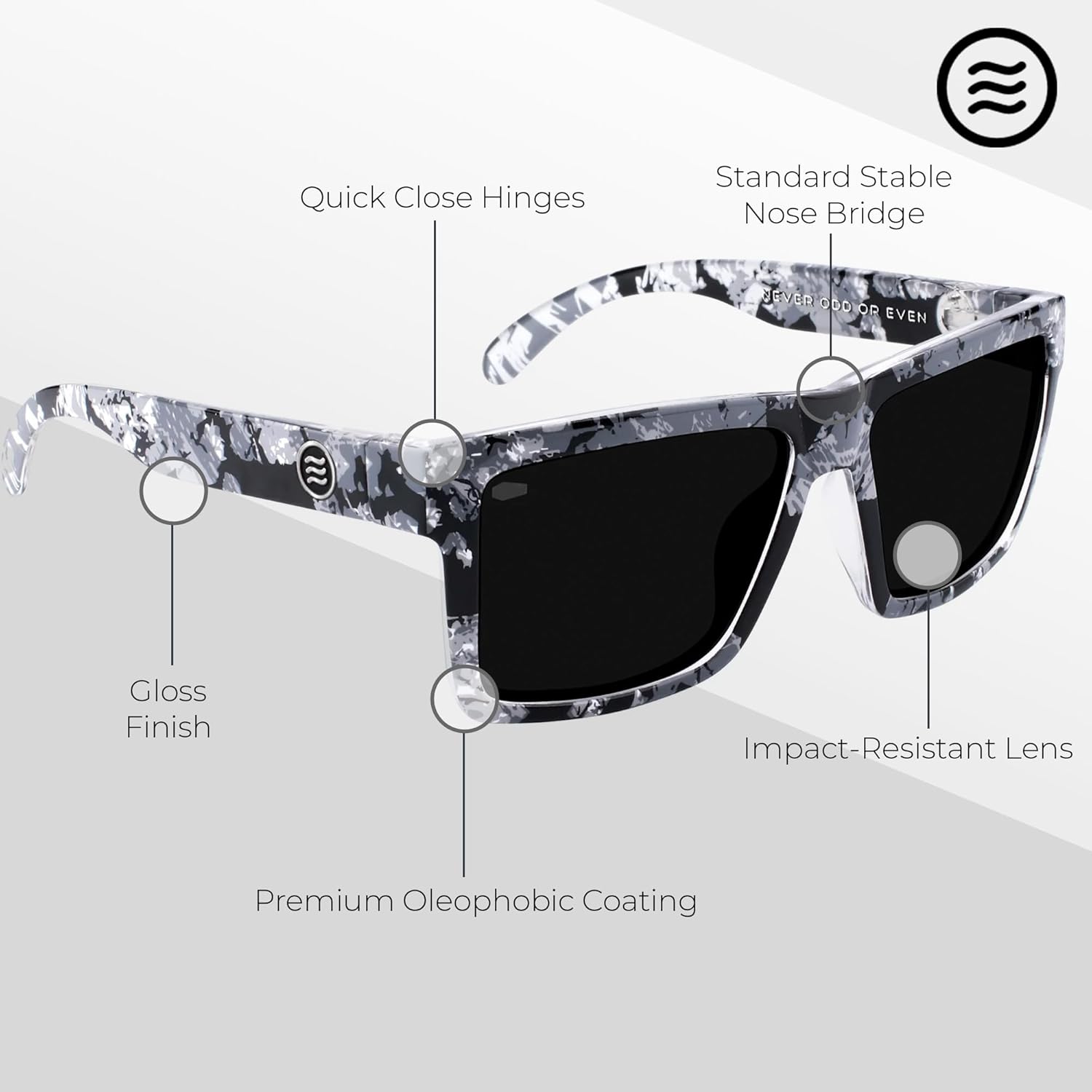 NEVEN Tombstone L/XL Polarized Sunglasses – TR90 Frame, UV Protection, Impact-Resistant Lenses for Active Lifestyle